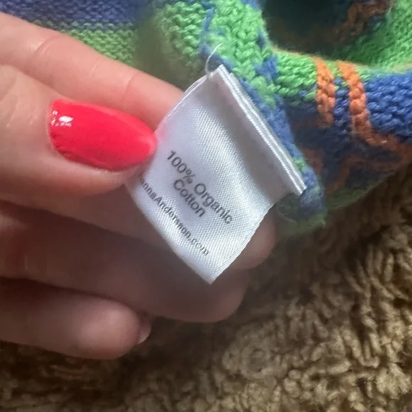 ✨ Hanna Andersson Organic Cotton Knit Cardigan — Size 80 ✨ - Picture 3 of 4